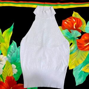 Motivi Italy used turtle necklace top with open shoulders and back size XS